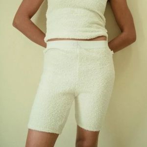 Calvin Klein plush slumber shorts cream size medium new‎ with tags